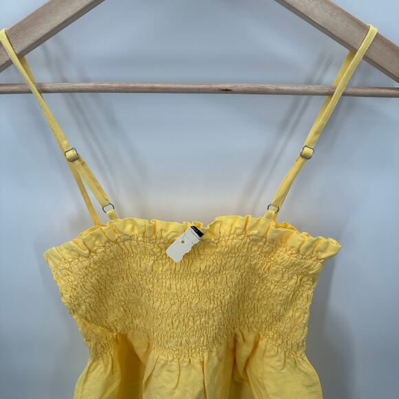 EVEREVE Cloth & Stone NWT Smocked Linen Tank in Yellow // M - Picture 11 of 12